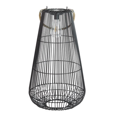 Exhart Black Plastic 21.5 in. H Lantern