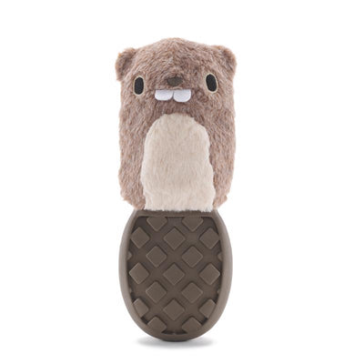 Bark Brown Cotton/Rubber PB Beaver Dog Toy Medium