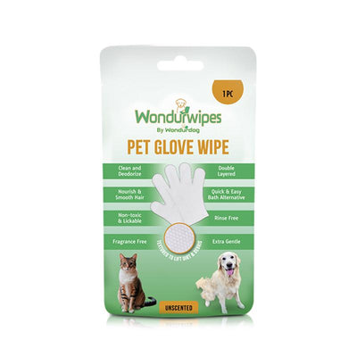 Wondurdog Wondurwipes White Unscented All Pets Glove Wipes 1.5 oz
