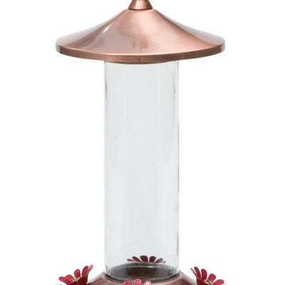 Perky-Pet Hummingbird 12 oz Copper/Glass Nectar Bird Feeder 4 ports