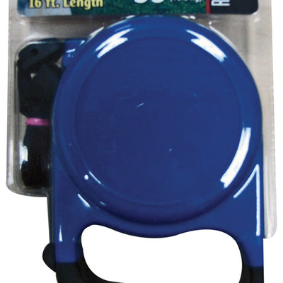 PDQ Blue / Black Cotton/Nylon Dog Retractable Leash Medium