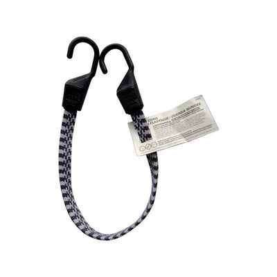 Keeper Black/White Flat Bungee Cord 24 in. L X 0.14 in.