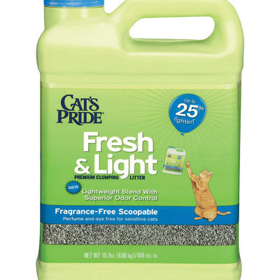 Cat's Pride Fresh & Light No Scent Cat Litter 15 lb