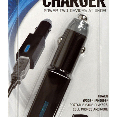Goxt 12 V Black Dual USB Charger