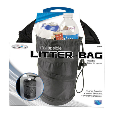 Custom Accessories Black Collapsible Trash-It Bag For Universally fits all vehicles