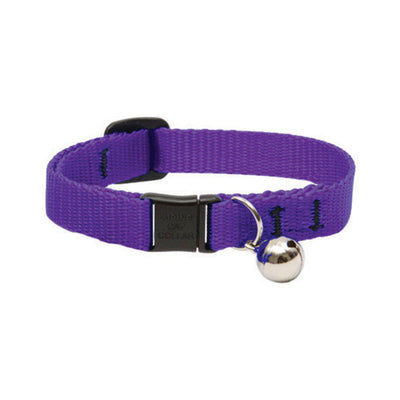 LupinePet Basic Solids Purple Purple Nylon Cat Collar