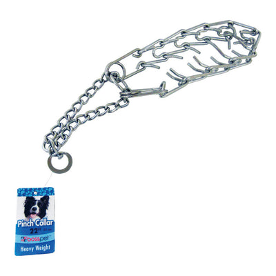 PDQ Silver Chain Dog Pinch Collar Medium/Large