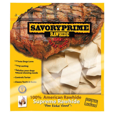 Savory Prime Natural All Size Dogs All Ages Rawhide Chips Beef Rawhide 6 in. L