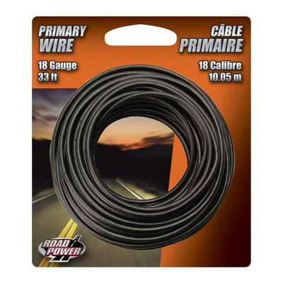 Coleman Cable 33 ft. 18 Ga. Primary Wire Black