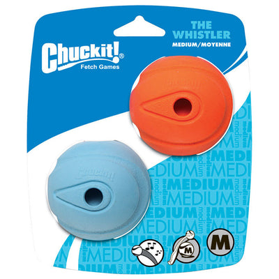 Chuckit! Assorted Rubber Whistler Dog Toy Medium 2 pk