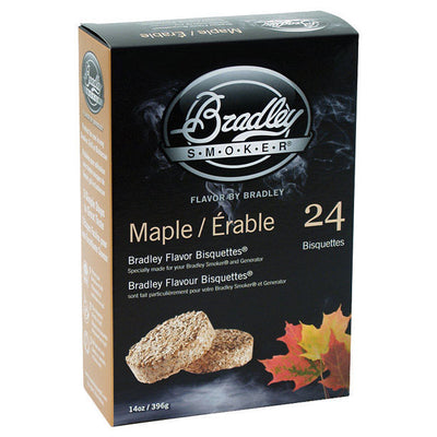 Bradley Smoker All Natural Maple Wood Bisquettes 24 pk