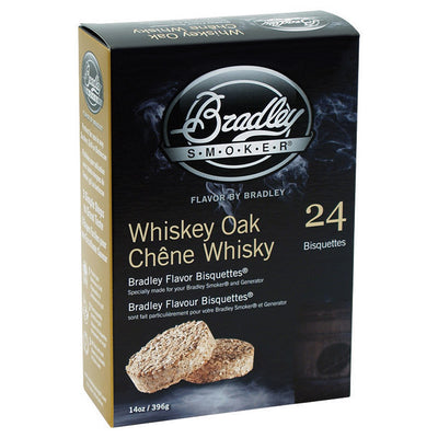 Bradley Smoker All Natural Whiskey Oak Wood Bisquettes 24 pk