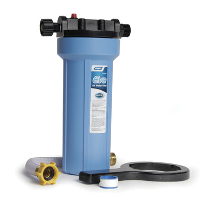 Camco EVO Water Filter with Housing and Hose Extension