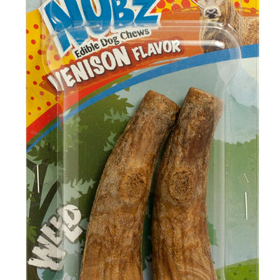 Nylabone Nubz Venison Chews For Dogs 2.8 oz 4.3 in. 2 pk