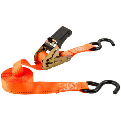 Keeper 1 in. W X 13 ft. L Black/Orange Ratchet Tie Down Strap 400 lb