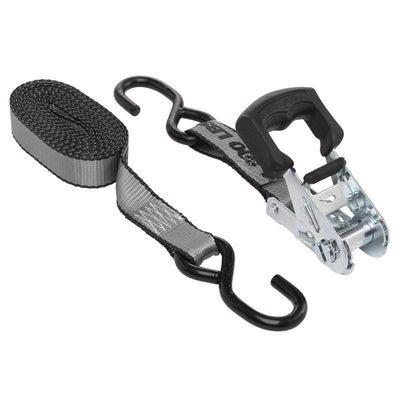 Keeper 1.25 in. W X 14 ft. L Gray Tie Down w/Ratchet 800 lb