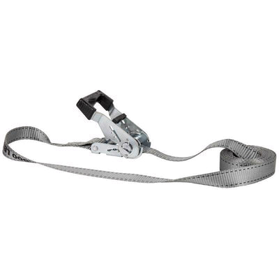 Keeper 1 in. W X 16 ft. L Gray Tie Down w/Ratchet 500 lb