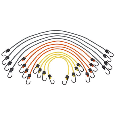 Keeper Assorted Bungee Cord Set 24 in. L X 0.315 in. 12 pk