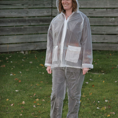 Boulder Creek Clear Vinyl Three Piece Rain Suit Small