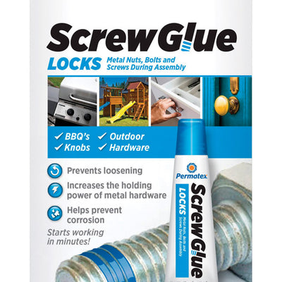 Permatex Screw Glue Medium Strength Blue Adhesive 0.2 oz