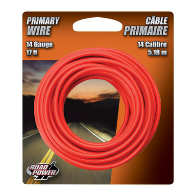 Coleman Cable 17 ft. Stranded 14 Ga. Primary Wire Red