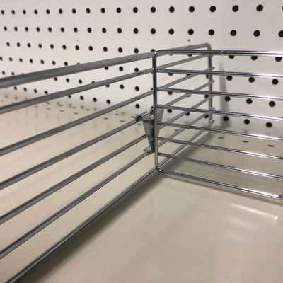 Silver Steel Shelf Divider 3 in. H X 4 in. W 10 pk
