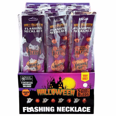 Magic Seasons Halloween Flashing Bulb Necklace Plastic