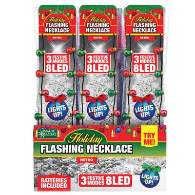 Magic Seasons Christmas Holiday Flashing Necklace
