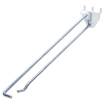 12 in. White Steel Scan Hook 50 pk