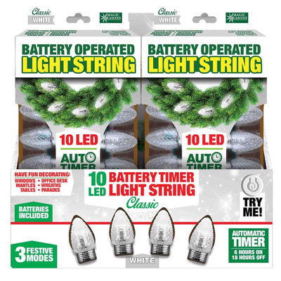 Magic Seasons LED White 10 ct String Christmas Lights