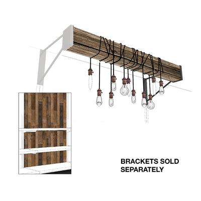 10 in. H X 36 in. W Assorted wood beam Display Wood