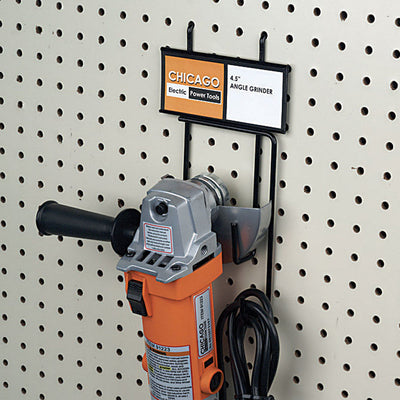 11 in. H X 5 in. W X 2 in. D Black Metal Angle Grinder Display