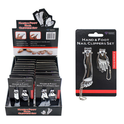 Diamond Visions Silver Hand and Foot Nail Clippers 2 pk