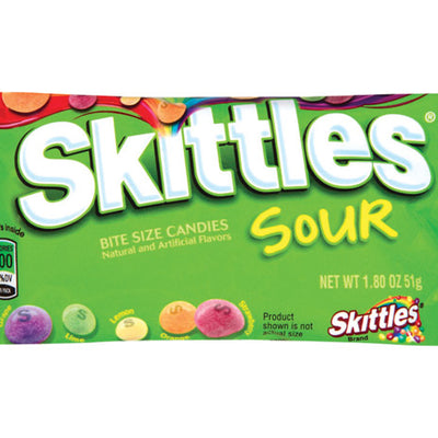 Skittles Sour Assorted Chewy Candy 1.8 oz