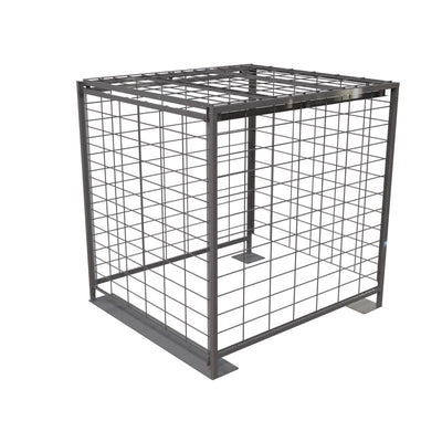 55 in. H X 49 in. W X 53 in. L Powder Coated Black Pallet Security Cage