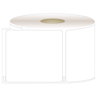 Paint Printer Adhesive Backed White Bin Tag Labels - Roll 0 each