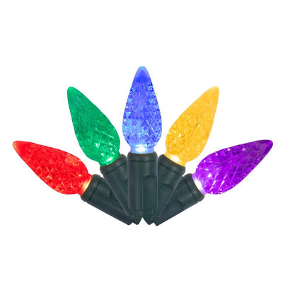 Celebrations Platinum LED C6 Multicolored 50 ct String Christmas Lights 25 ft.