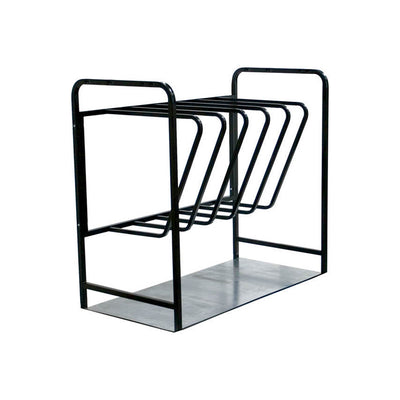 45.5 in. H X 24.75 in. W X 48 in. D Black Metal Ladder Shelving Rack