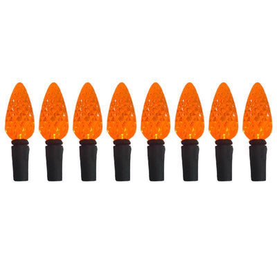 Celebrations Orange 100 ct 2 in. LED C6 Halloween String Lights