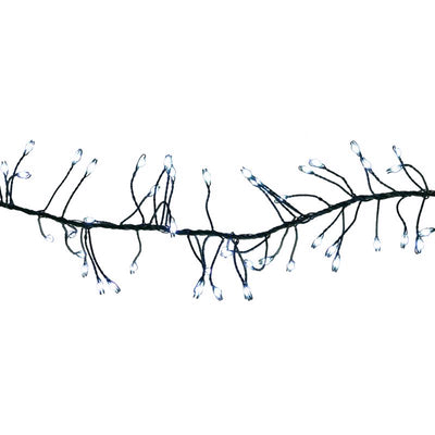 Celebrations Platinum LED Big Seed Cluster Pure White 250 ct String Christmas Lights 10 ft.