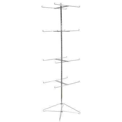 Silver 4 Tier 4 Sided Display Steel