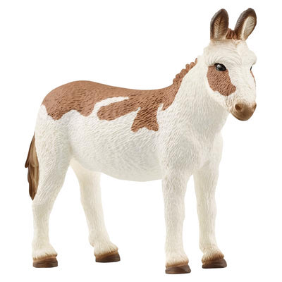 Schleich American Spotted Donkey Figurine Brown/White