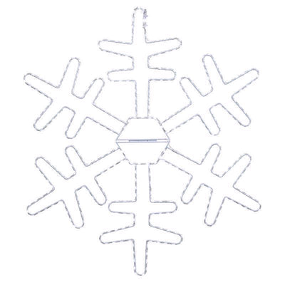 Celebrations LED Pure White Snowflake 24 in. Hanging Decor