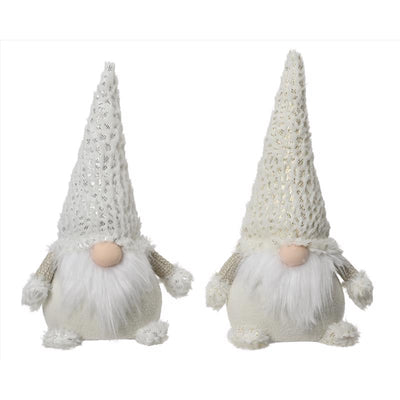 Decoris Gold/Silver Gnome Table Decor 12 in.