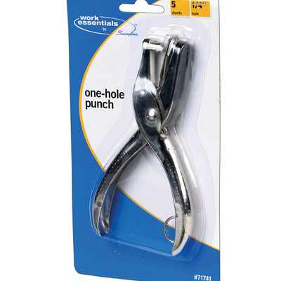 Swingline Work Essentials 5 Sheet Capacity Single Hole Paper Punch Silver