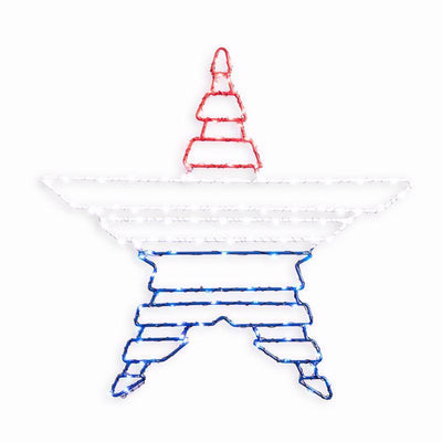 Celebrations Patriotic Star Silhouette Window Decor Metal