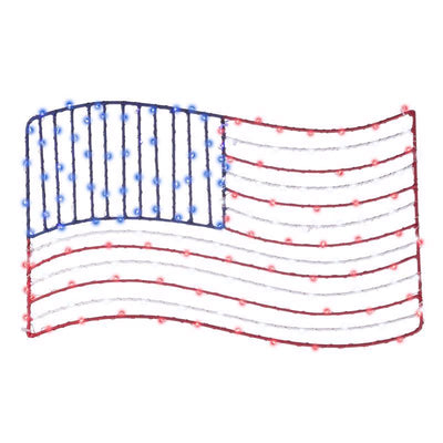 Celebrations Patriotic Flag Silhouette Window Decor Metal
