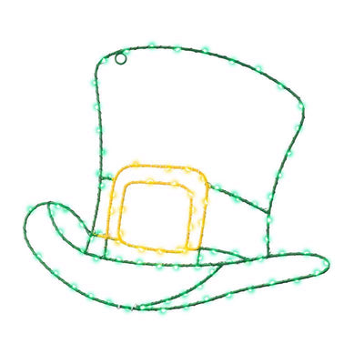 Celebrations Shamrock Hat Silhouette Window Decor Metal