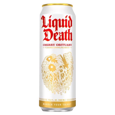 Liquid Death Cherry Sparkling Natural Mineral Water 19.2 fl. oz.