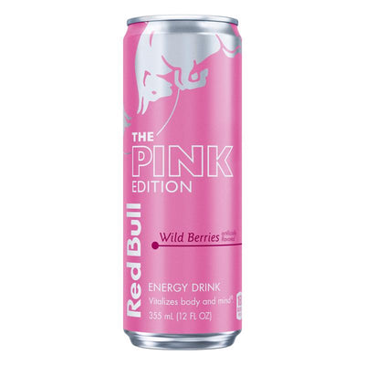 Red Bull Pink Edition Wild Berries Caffeine Beverage 12 oz